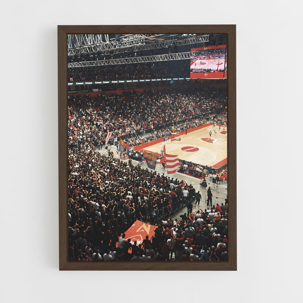 Poster Red star enflammée – affiche Basketball (vue 5)